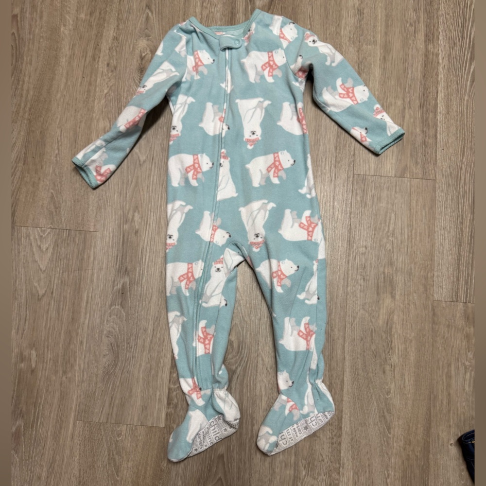 Carter's Child of Mine Polar Bear Fleece Pajama Onesie